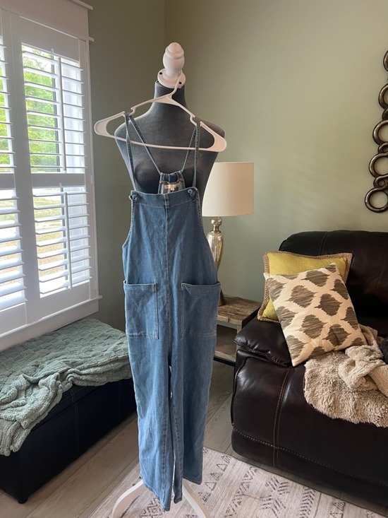 Maje Denim - Maje Light Blue Denim Pinafore Overalls. PLEASE VIEW MEASUREMENTS.